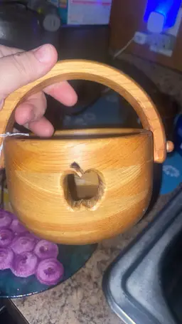 Vintage Apple Basket With Lucky Penny