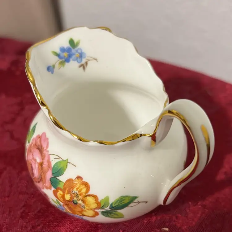 Small Bone China Floral Creamer