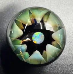 Contemporary Art Glass Practice Marble- Opal Eater