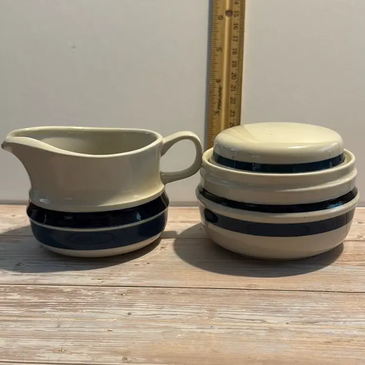 Estate Cream And Sugar Set Stoneware  Made In Japan