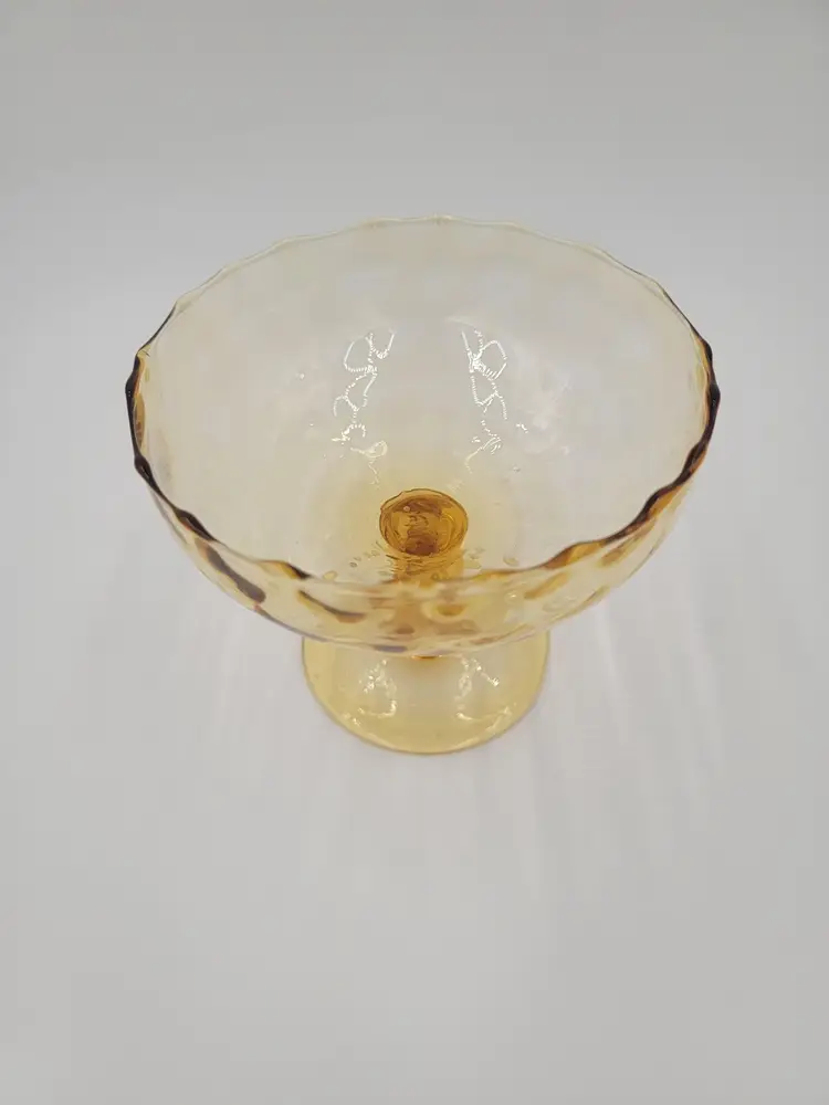 Amber MCM Optic Art Glass.