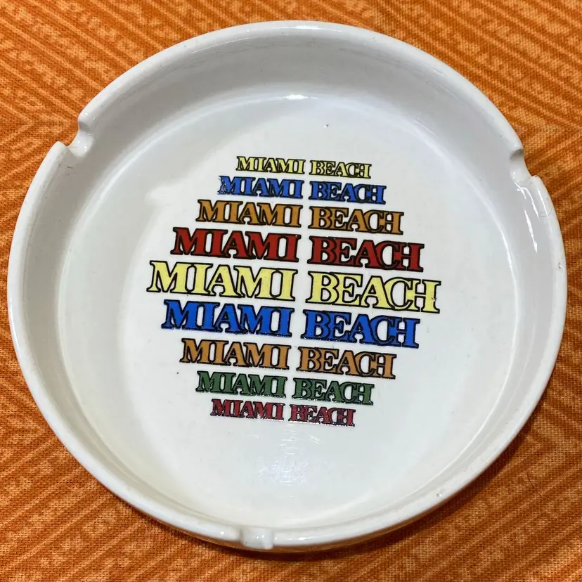 Miami Beach Ceramic Ashtray 