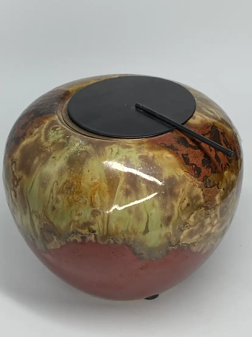 Raku Ceramic Candle Votive Holder