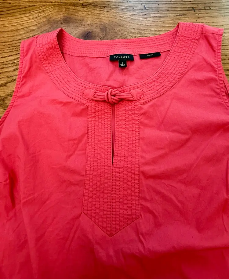 Talbots Pink Sleeveless Relaxed Tank Top