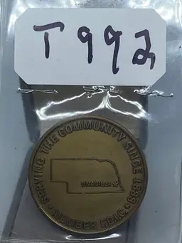 First National Bank Unadilla, Nebraska Since 1888 Medal  Lot 992