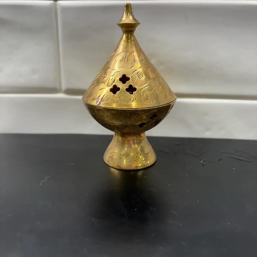 Vintage Brass Incense Burner Hive Shaped Incense Holder Solid Brass