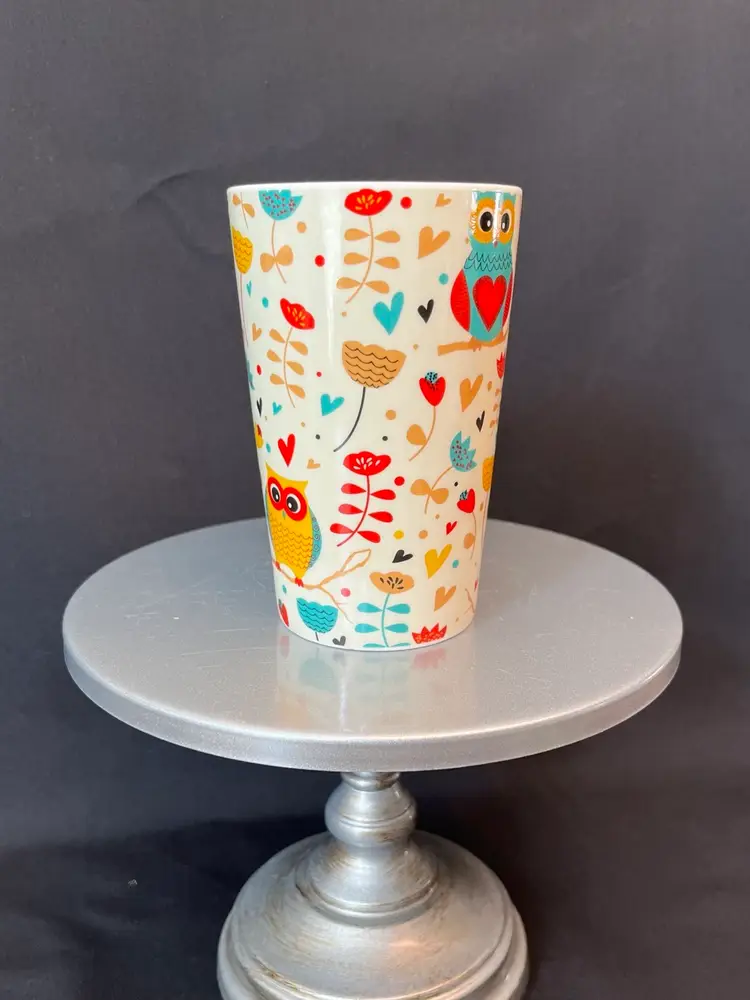 Owls/Flowers/Hearts Cafe latte Mug