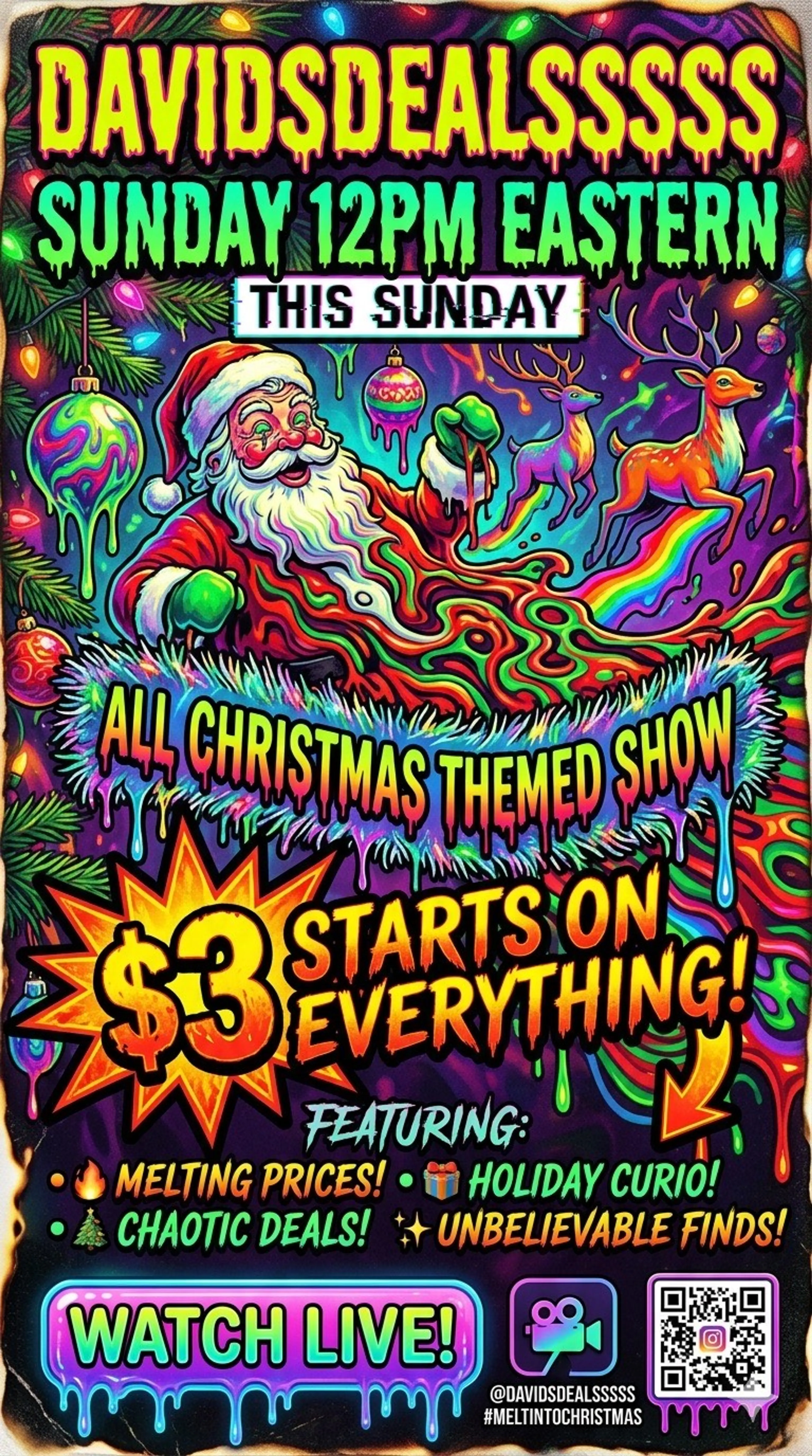 All Christmas $3 Starts On All