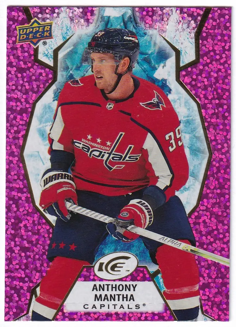 2021-22 Upper Deck Ice Lavender #60 Anthony Mantha Washington Capitals Hockey Card