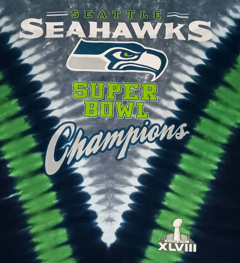 Seattle Seahawks NFL Super Bowl Champions Tie Dye t-shirt NEW NFL Football
