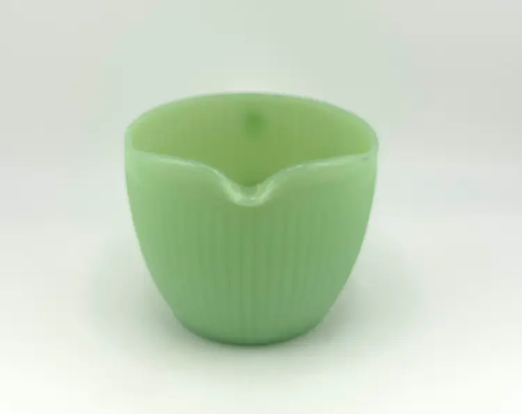 Vintage Fire King Glass Jadeite Creamer 5"x 3.5"x 3"
