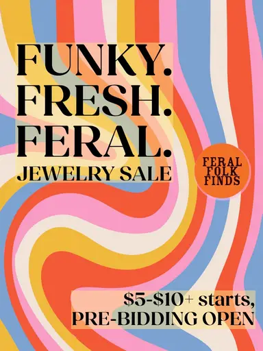 Art Glass, Sterling, Enamel & Upcycled Jewelry w/ Feral Folk