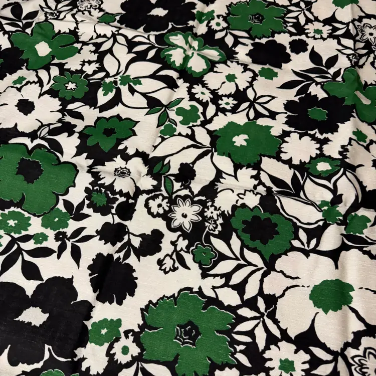 Read Vintage Fabric  Black And White And Green