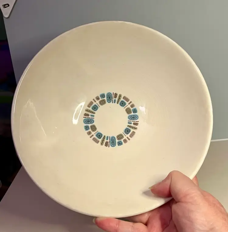 Vintage Canonsburg Temporama Atomic MCM 8 3/4” Vegetable Bowl