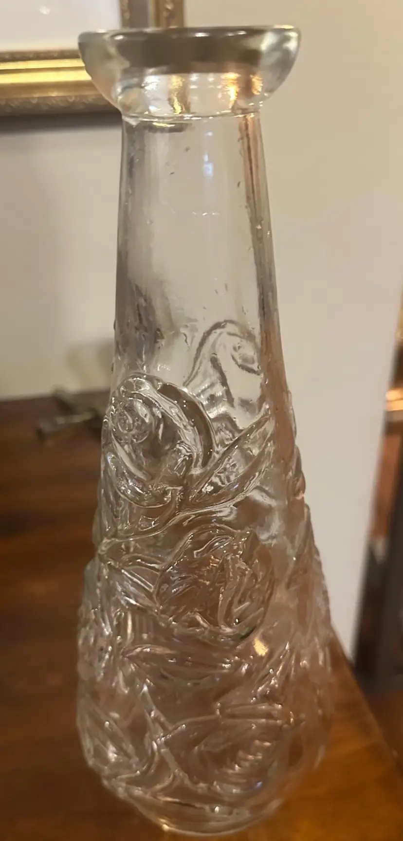 Beautiful 1950s Rose Decanter