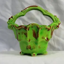 Green Ceramic Basket