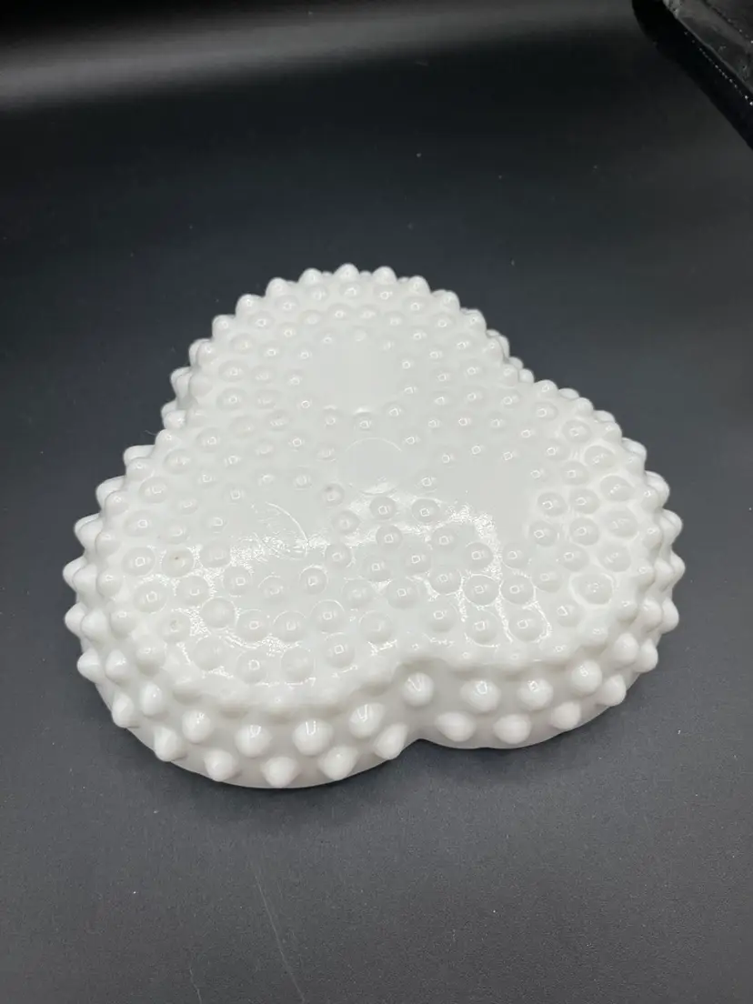 Vintage Fenton Milk Glass Divided Dish