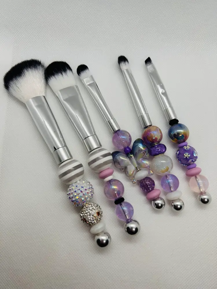 Butterfly Beaded Makeup Brush Set