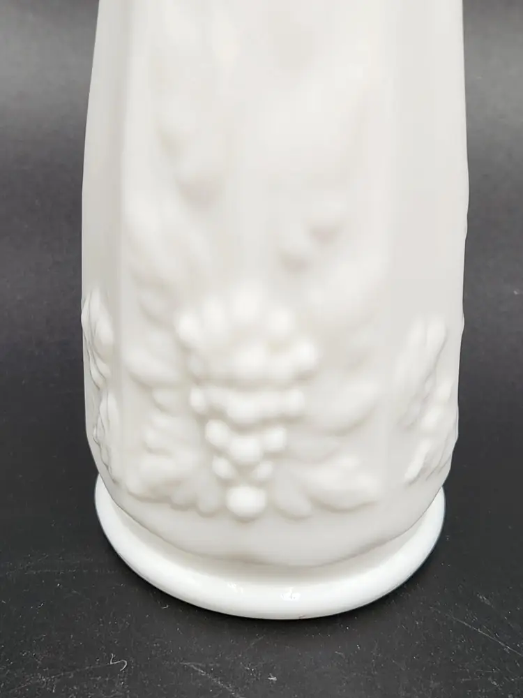Westmoreland Milk Glass Paneled Grape Swung Bud Vase