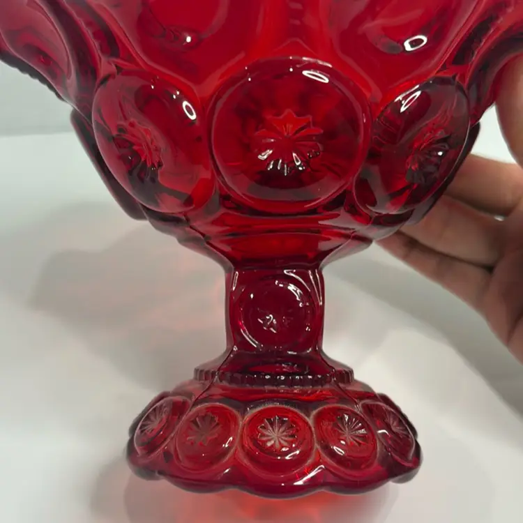 LE Smith Moon And Stars Ruby Compote