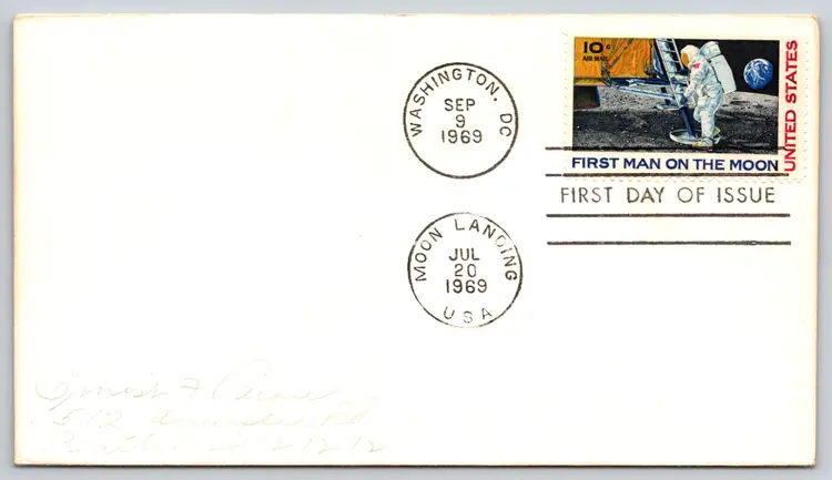 First Day Cover First Man on the Moon 1969 NASA First Day of Issue Washington DC