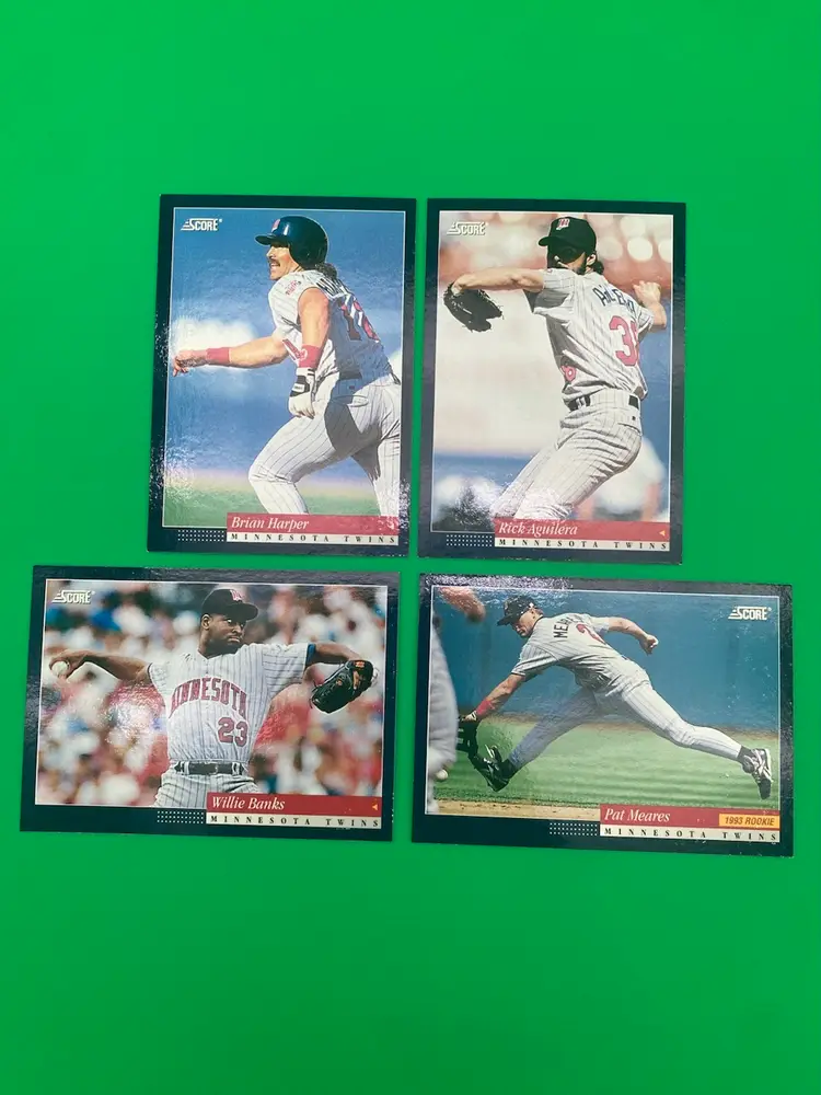 Score 1994 MLB Minnesota Twins Lot of 13 Different Trading Cards