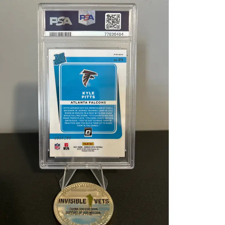 KYLE PITTS 2021 DONRUSS OPTIC WAVE PRIZM RC JERSEY MATCH #008/299