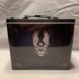 Halo 5 UNSC Lunchbox Tin Collectible Metal Ammo Storage Coop Loot Crate 2015