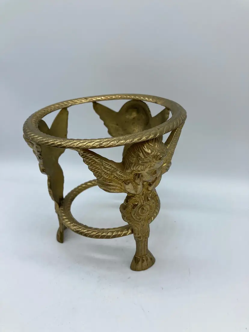 Brass Angel Paperweight Stand