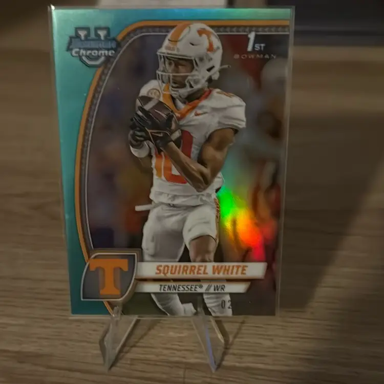 Squirrel White 2024 Bowman University Chrome 1st Aqua Refractor 24/299