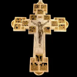 Vintage Plastic Stations Of The Cross Crucifix