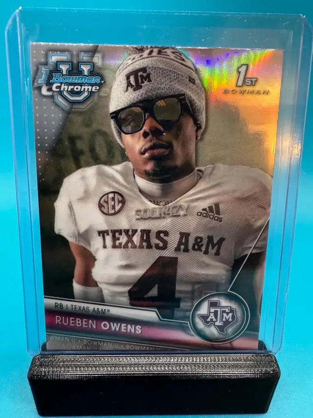 Rueben Owens 1st Bowman Chrome U Refractor Texas A&M Aggies