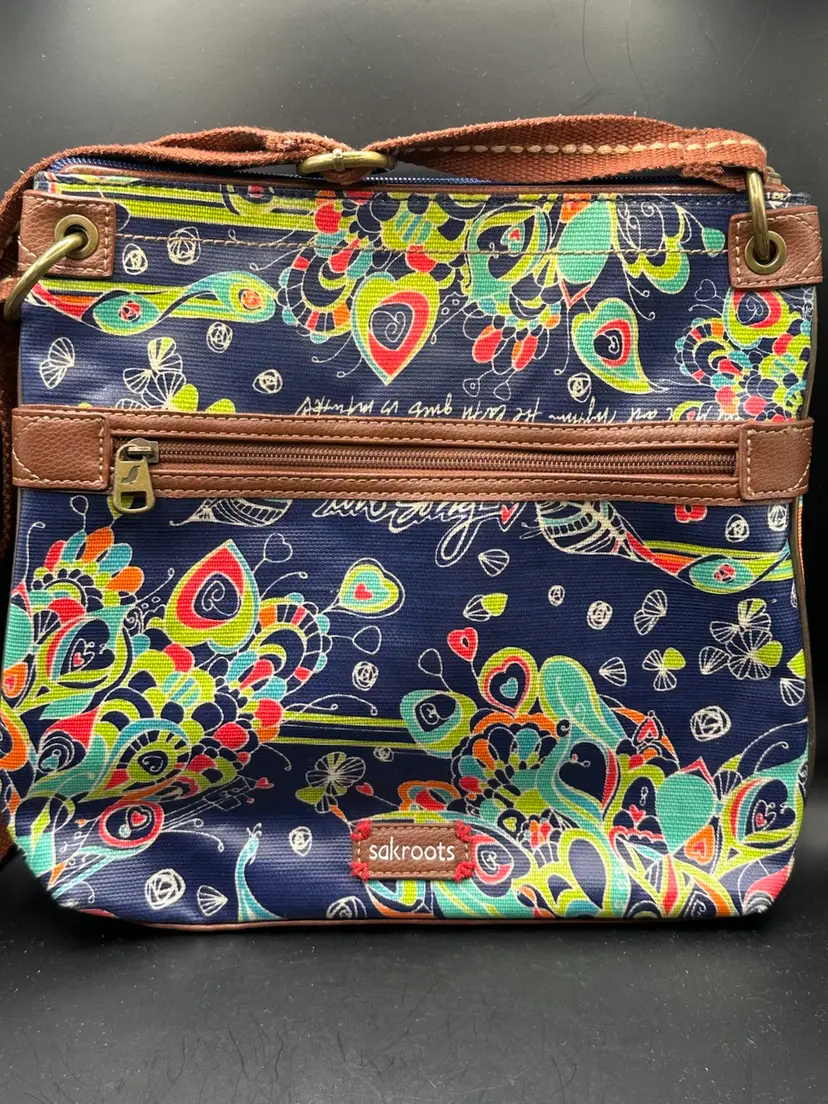 Sakroots Artist Music And Rhythm Crossbody Bag Purse Coated Canvas