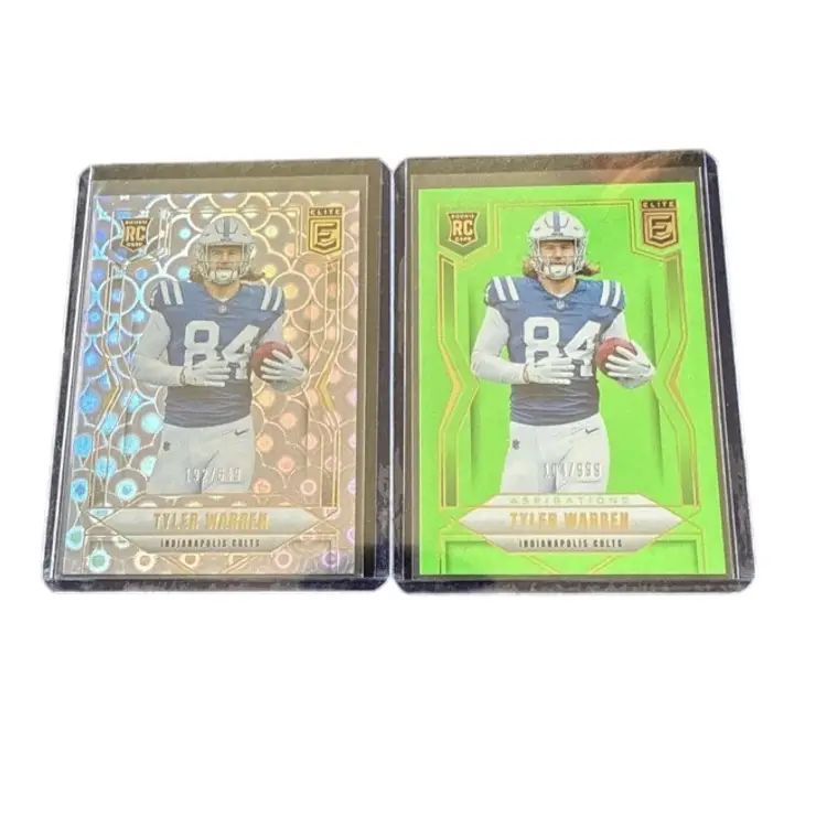 2025 Panini Donruss Elite Tyler Warren Rookie Lavender/Neon Green! Indianapolis Colts