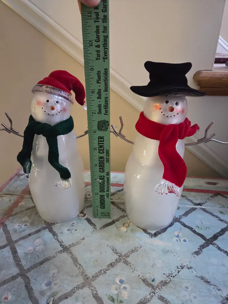 Glass Snowmen