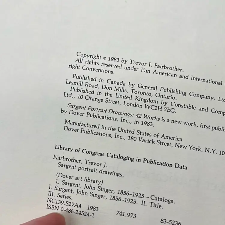 Vtg Portrait Drawing Book