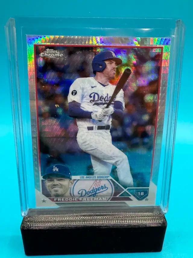 Freddie Freeman Topps Chrome Prism Refractor Los Angeles Dodgers