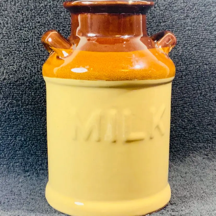 Vintage Milk Pottery Canister Jug