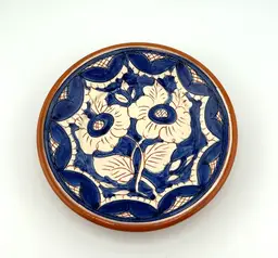 Vintage Small Hand Painted Pottery Plate Made in Portugal 5.25"