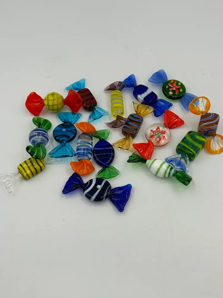 16 Art Glass Hand Blown Candies