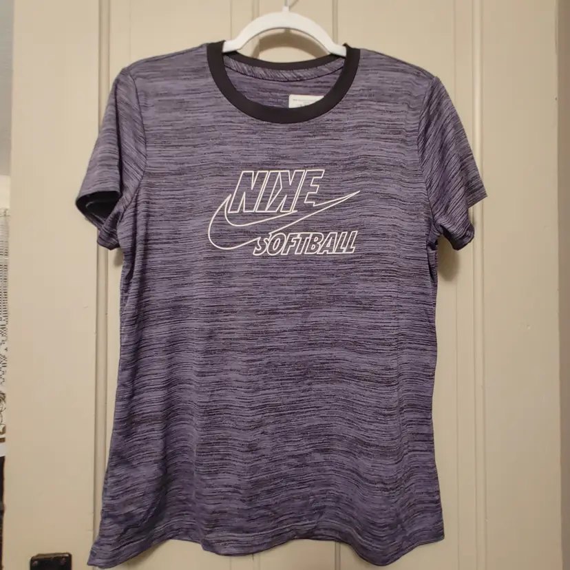 Top- Brand: Nike softball. Size Medium. Nike softball top. Material- 100% polyester. No callouts.