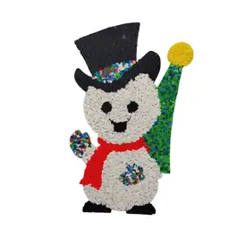 #15 Melted Plastic Popcorn Snowman