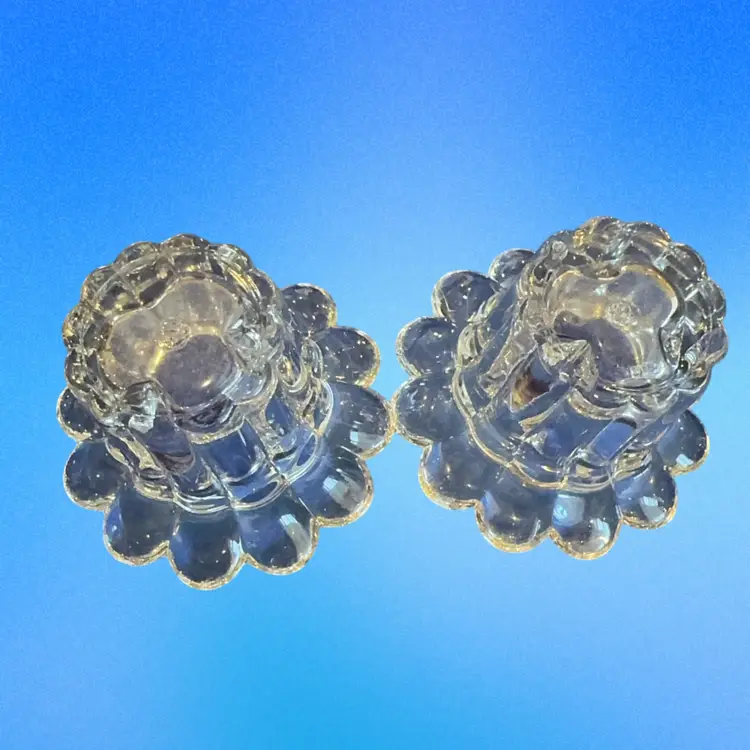 Flower Shaped Candle Holders Set Of 2