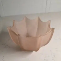 Art Deco Pink Depression Glass Light/Lamp Umbrella Shade