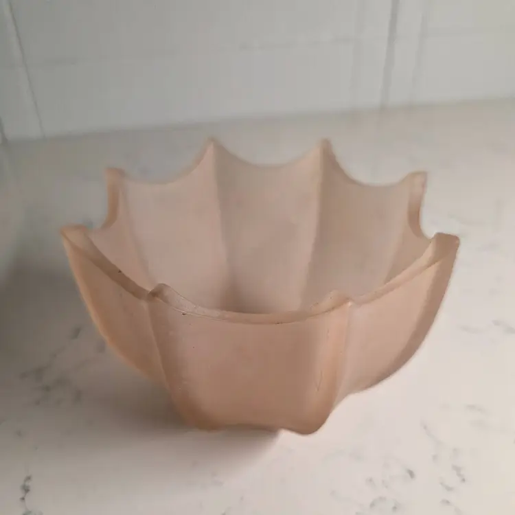 Art Deco Pink Depression Glass Light/Lamp Umbrella Shade