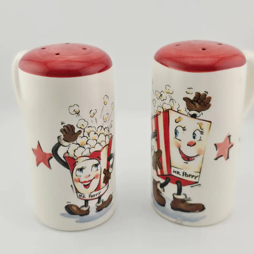 Mr. And Mrs. Poppy Salt and Pepper Shaker Set