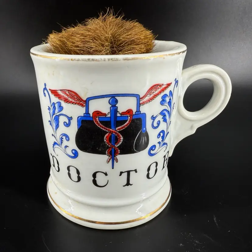 Antique Doctor Occupational Shaving Mug with Brush