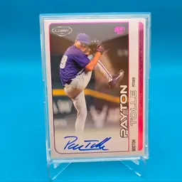 Payton Tolle 2024 Pulse Lumin Draft On Card Auto Purple Foil 1/35 RC Boston Red Sox