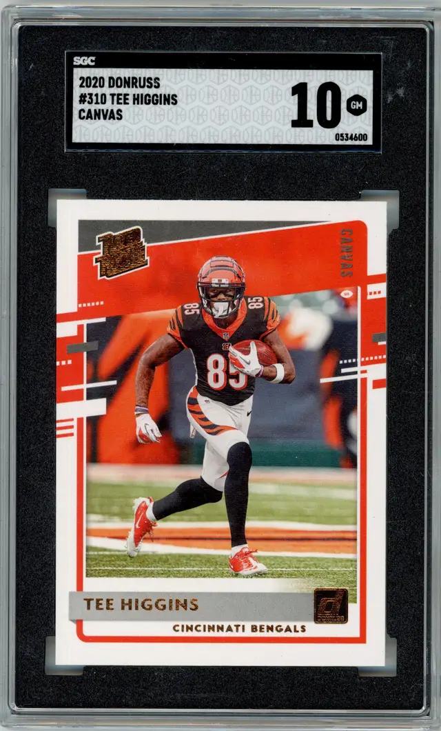 2020 Donruss TEE HIGGINS Rated Rookie Cavnas #310 BENGALS SGC 10 GM