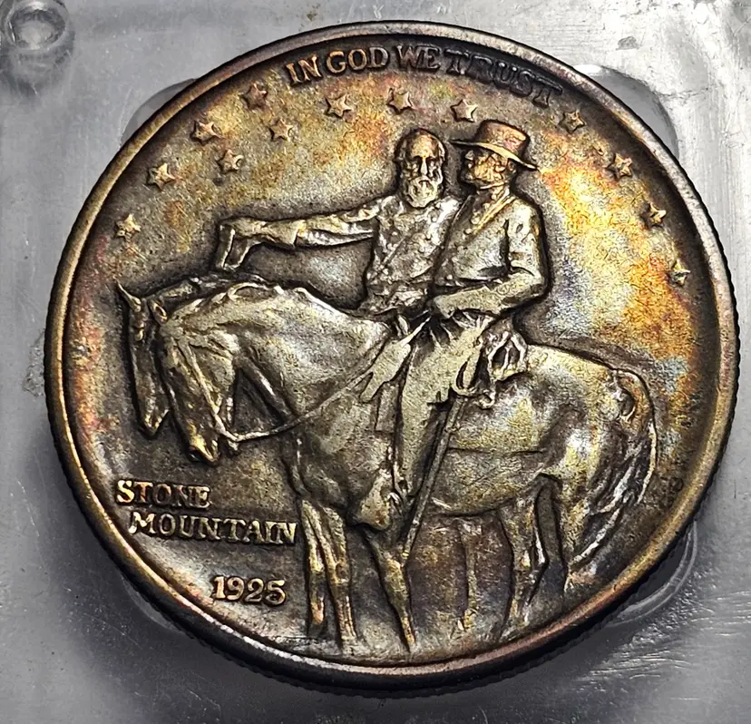 1925 Stone Mountain Commemorative Silver Half Dollar –Beautiful Toning